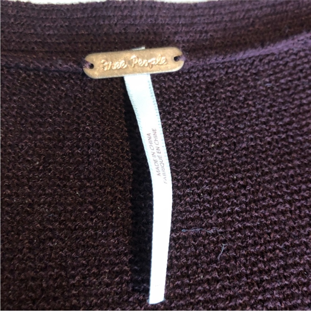 Free People Knit Tunic NWT Burgundy - Picture 6 of 7